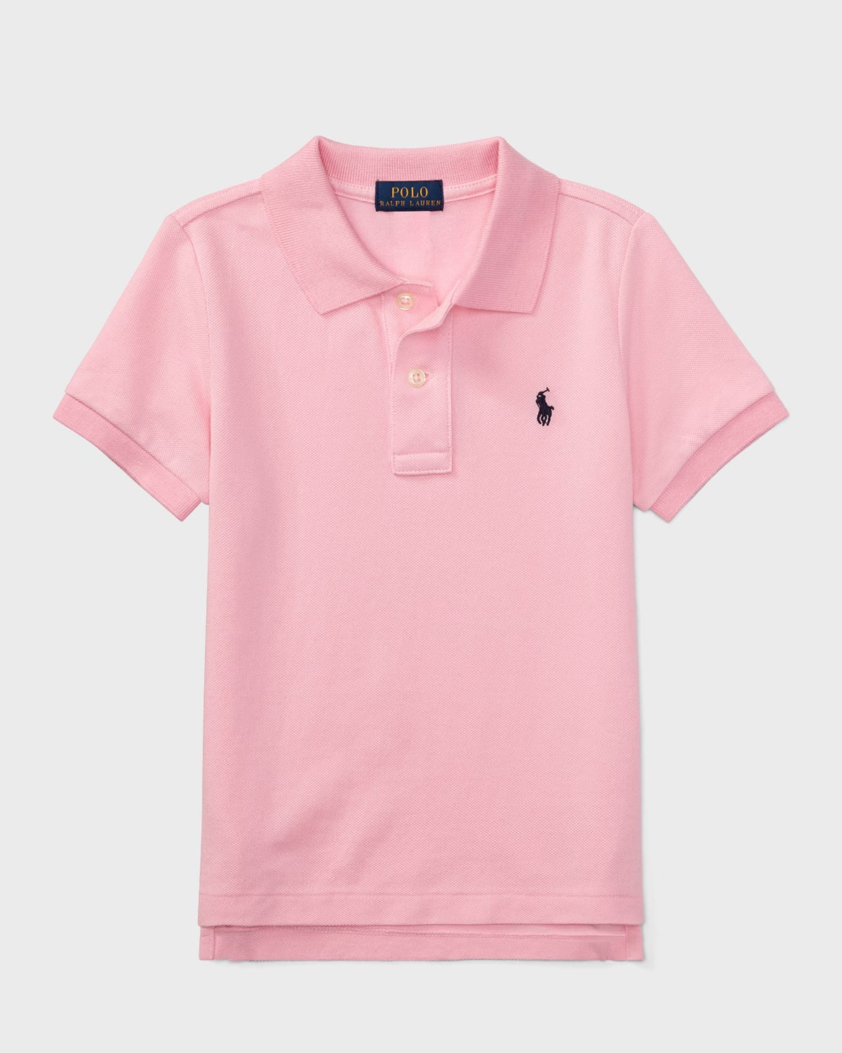 Polo Ralph Lauren Kids' Boy's Short-sleeve Logo Embroidery Polo Shirt In Carmel Pink