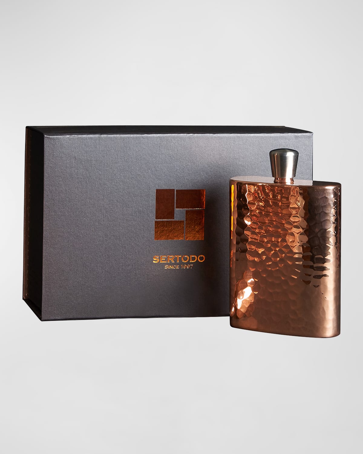 Shop Sertodo Copper Espadin Grand Daddy Flask, 4x5" With Gift Box. In Copper