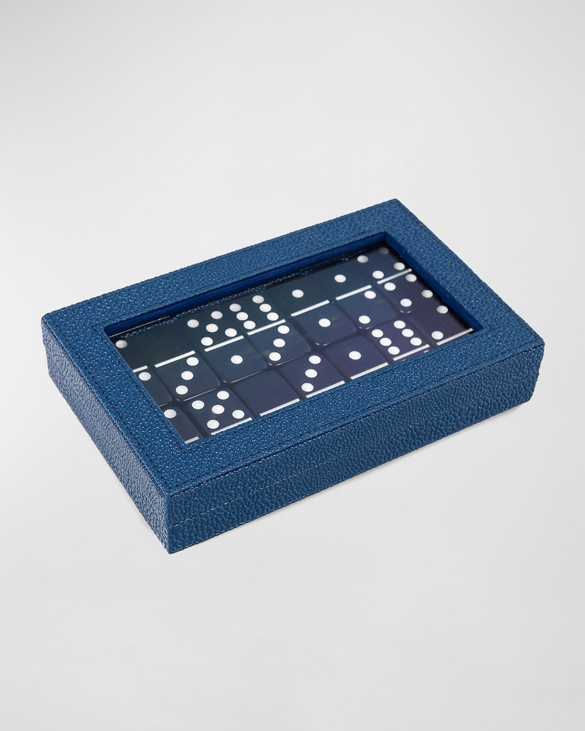 Shop Brouk & Co Onyx Domino Set With Vegan Leather Case In Blue