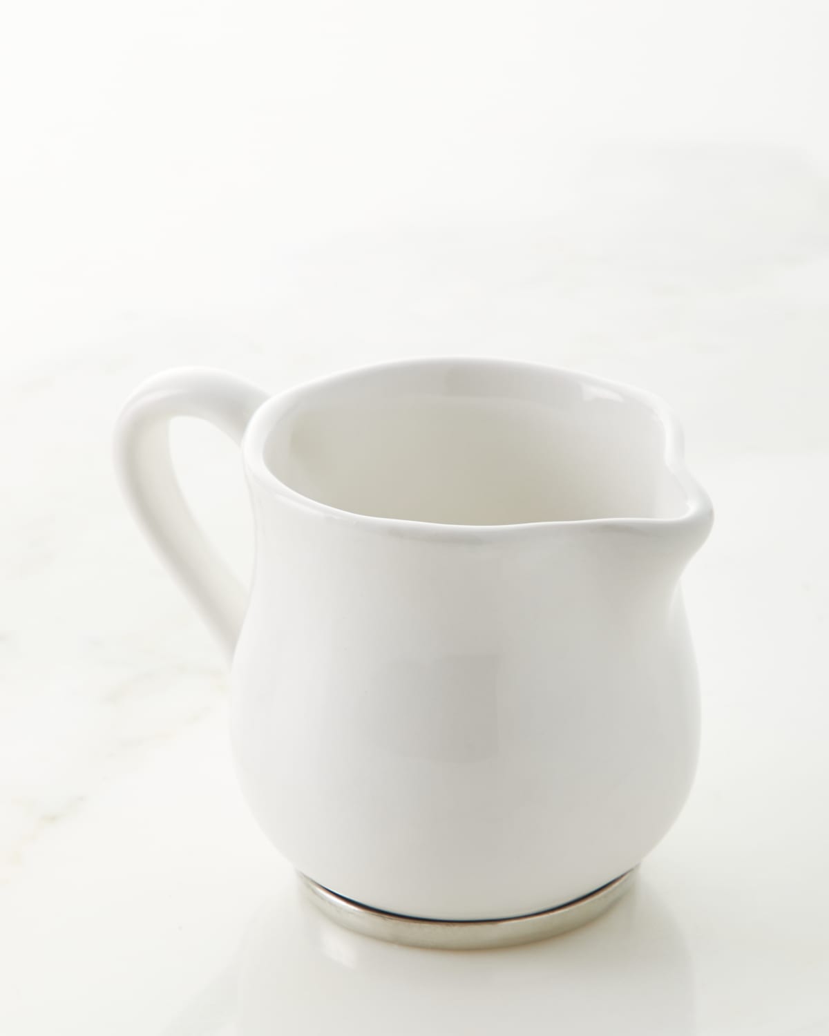 Neiman Marcus Ceramic Pewter Creamer