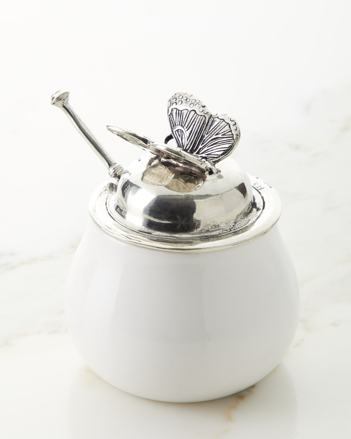 Neiman Marcus Ceramic Pewter Sugar Holder