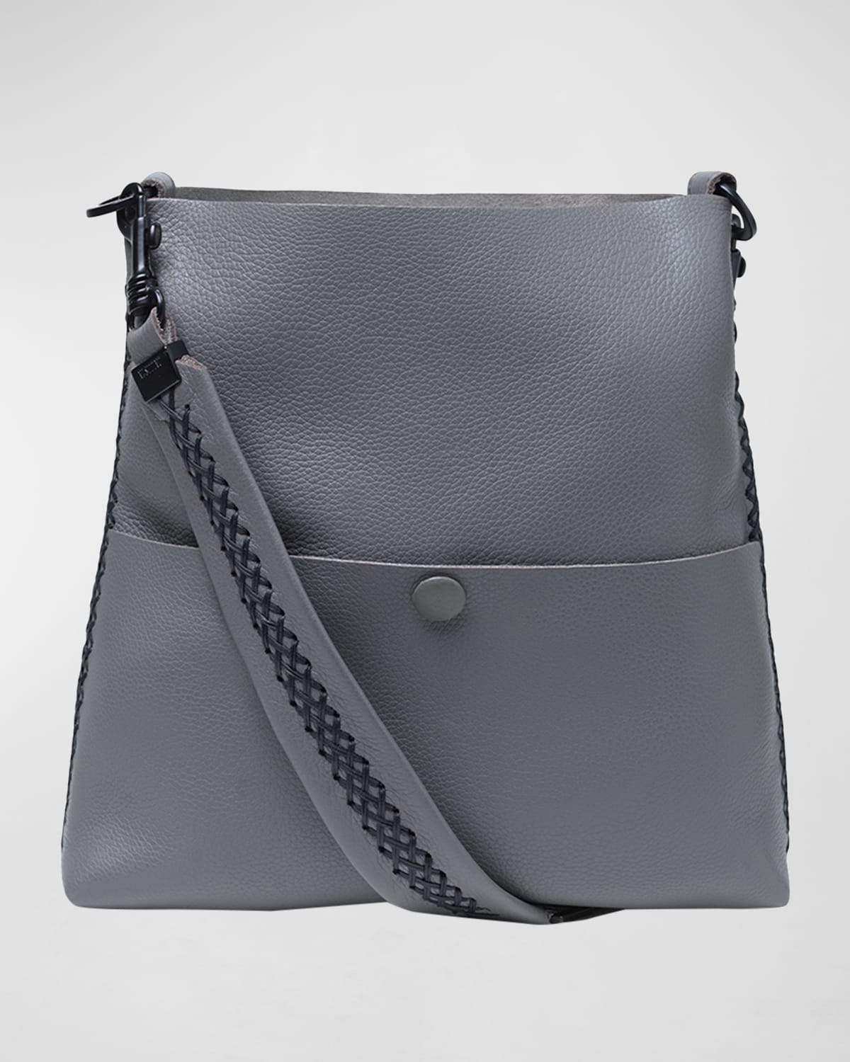 Callista Iconic Slim Messenger Crossbody Bag In Grey