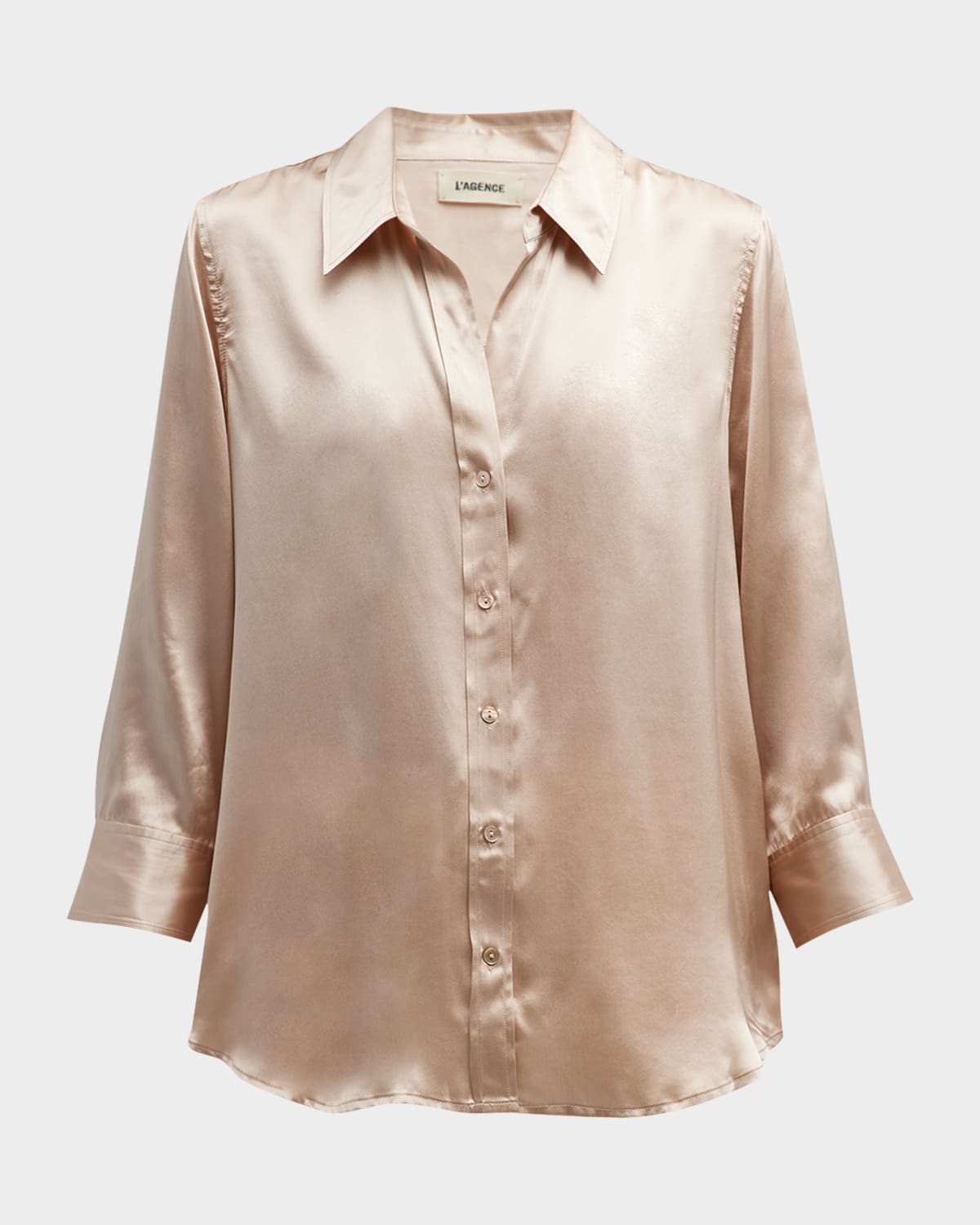 L'AGENCE Dani Silk Blouse In Ivory