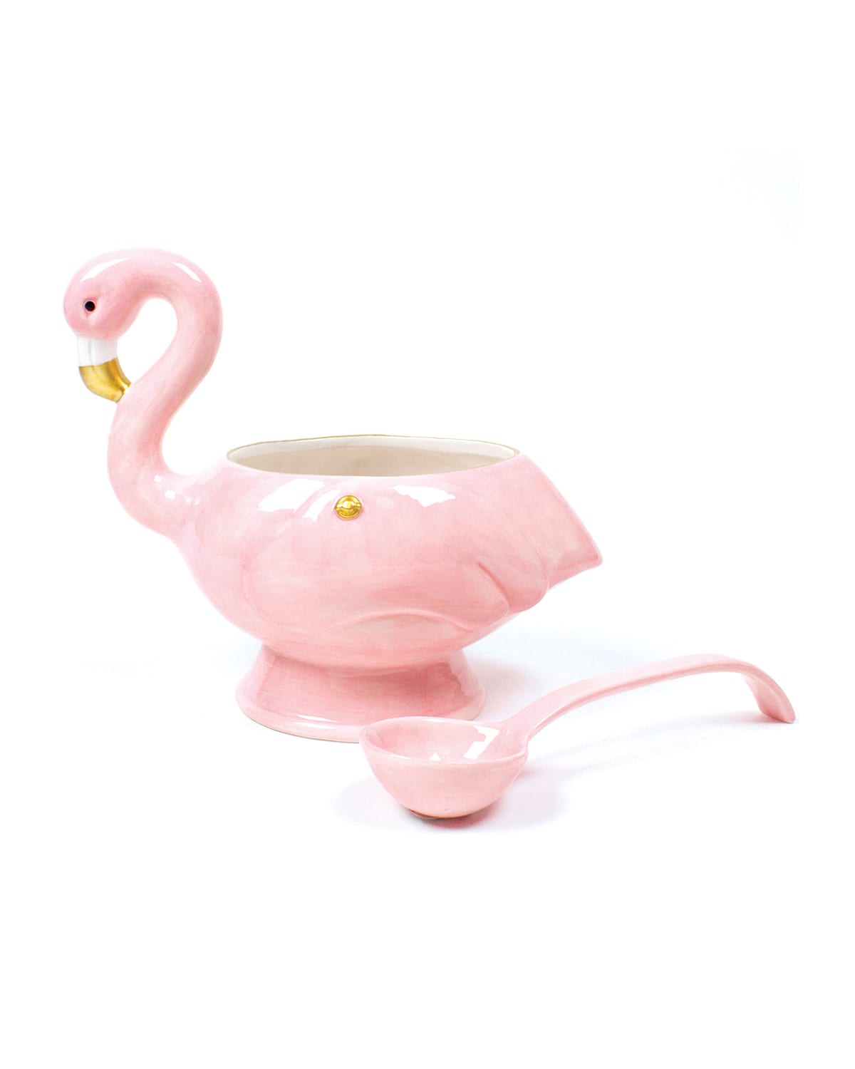 Shop 8 Oak Lane Flamingo Punch Bowl & Ladle Set In Pink