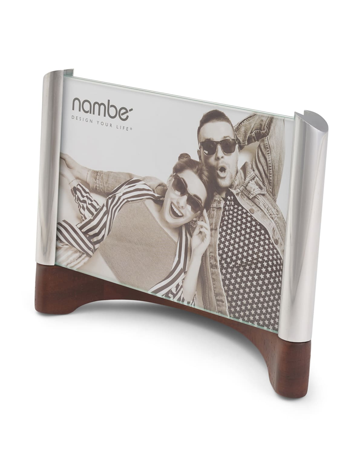 Shop Nambe Sky View Picture Frame, 4" X 6" In Silver And Brown