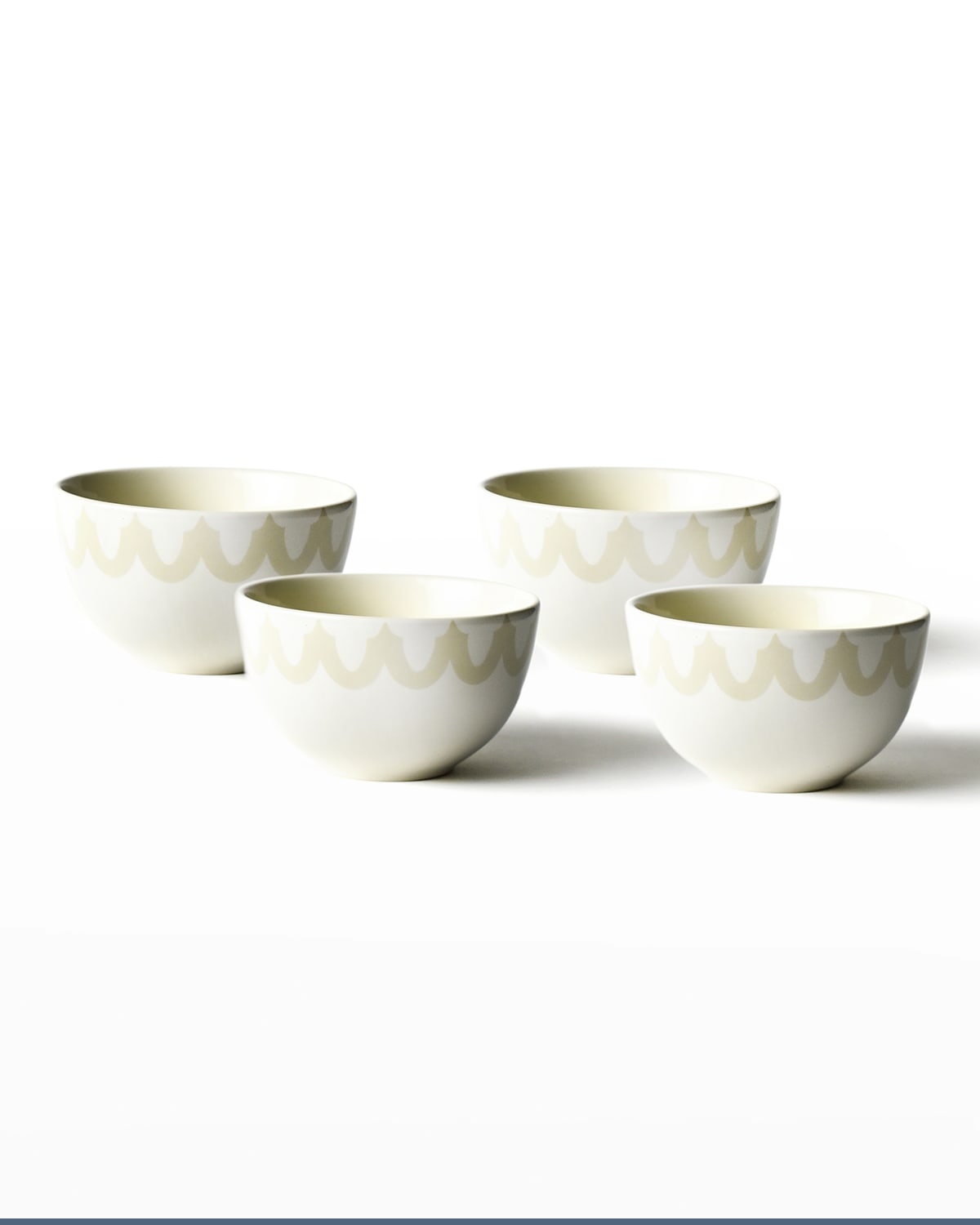 Shop Coton Colors Arabesque Trim Small Bowls, Set Of 4 In White
