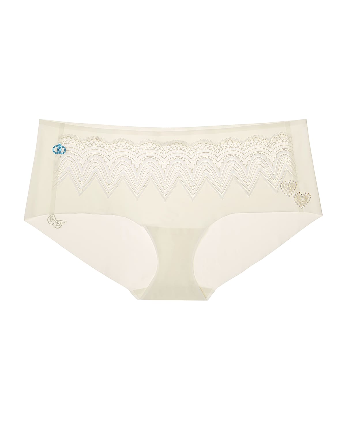 Uwila Warrior Happy Seams Lace Trim Seamless Briefs In Winter White