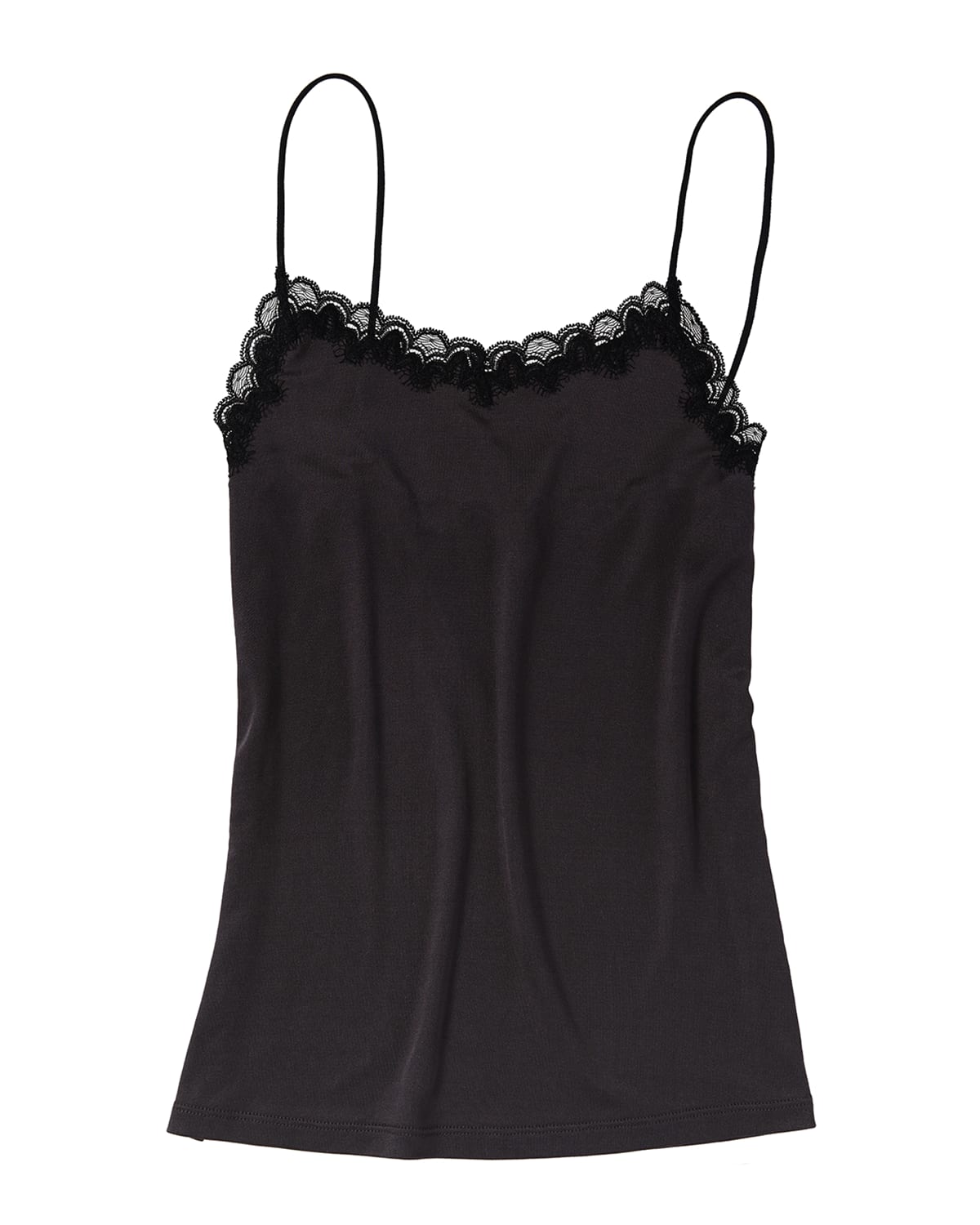 Uwila Warrior Soft Silks Lace-trim Camisole In Shale