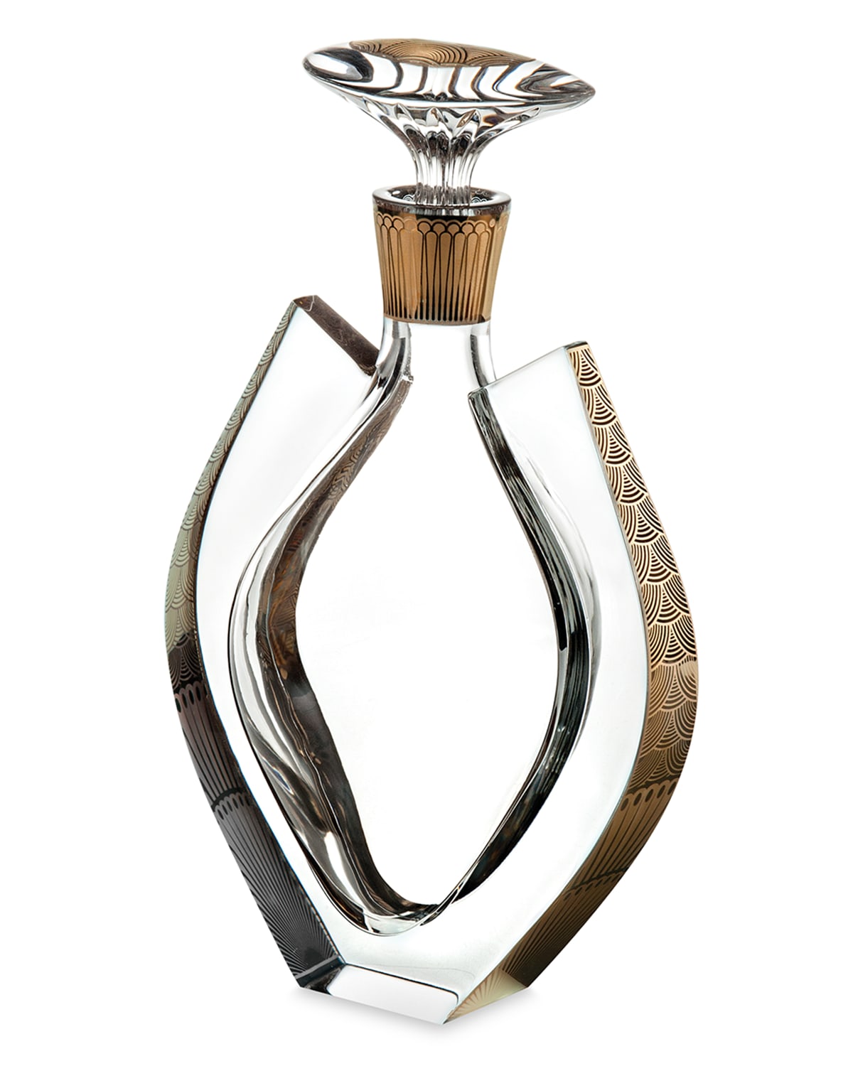 Shop Vista Alegre Fenix Whiskey Decanter With Gold Details In Clear