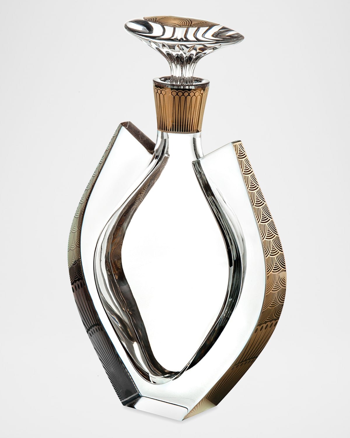 Vista Alegre Fenix Whiskey Decanter With Gold Details In Clear