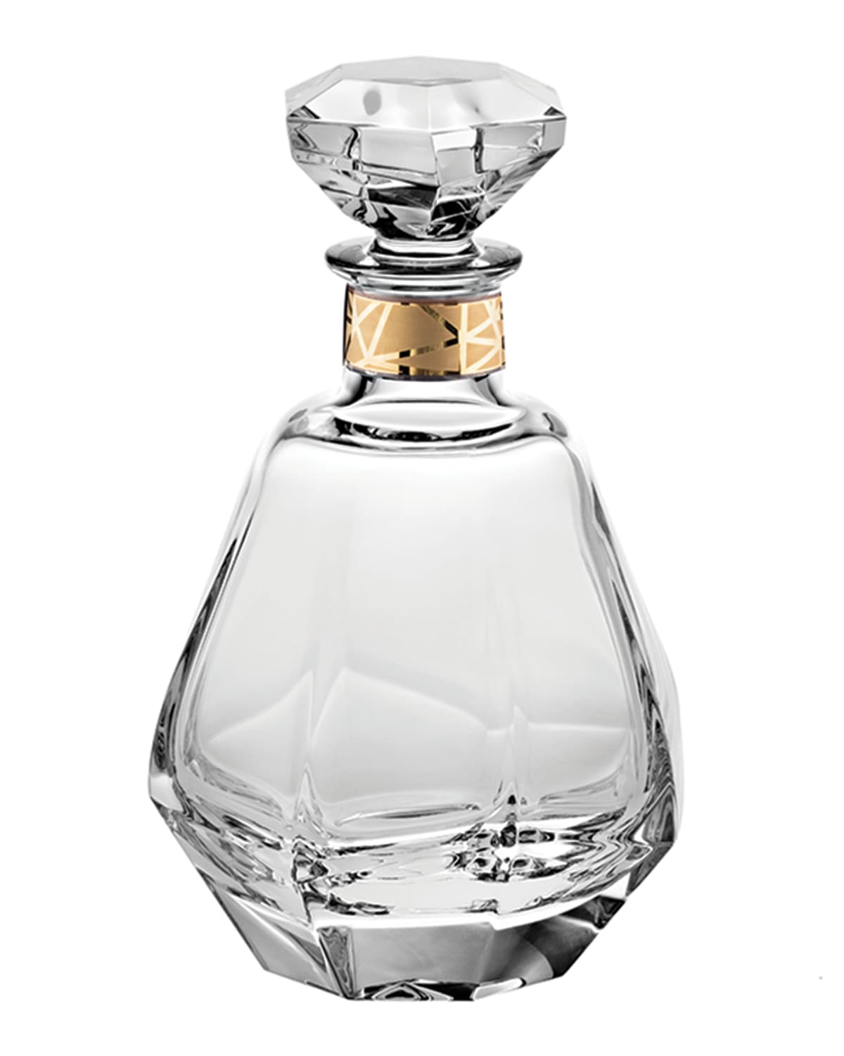Shop Vista Alegre Gemstone Whiskey Decanter With Gold Details In Clear