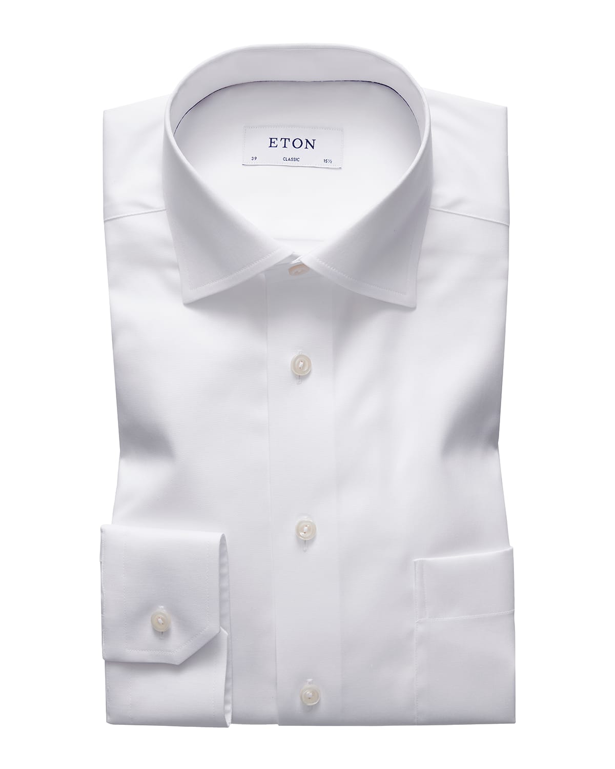 Shop Eton Men's Classic-fit Twill Dress Shirt In White