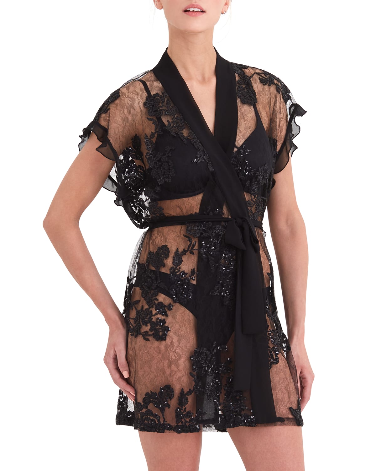 RYA COLLECTION CHARMING FLORAL COVERUP ROBE,PROD223620084