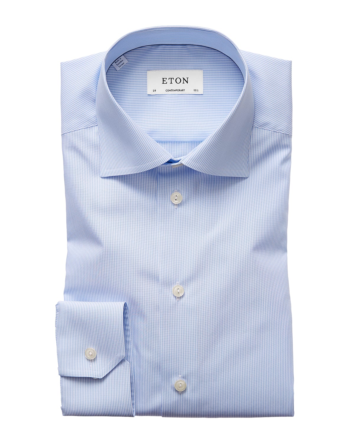 Men's Contemporary-Fit Fine Stripe Dress Shirt