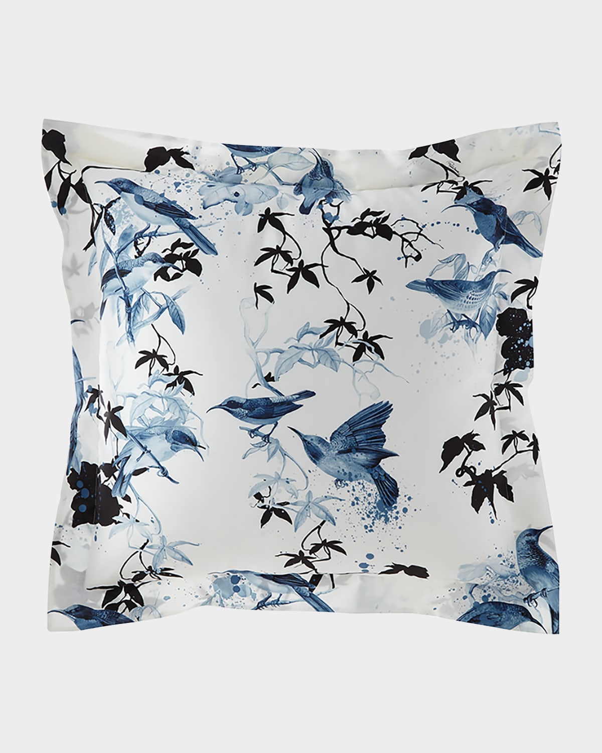 Roberto Cavalli Birds Ramage European Shams, Set Of 2 In Blue