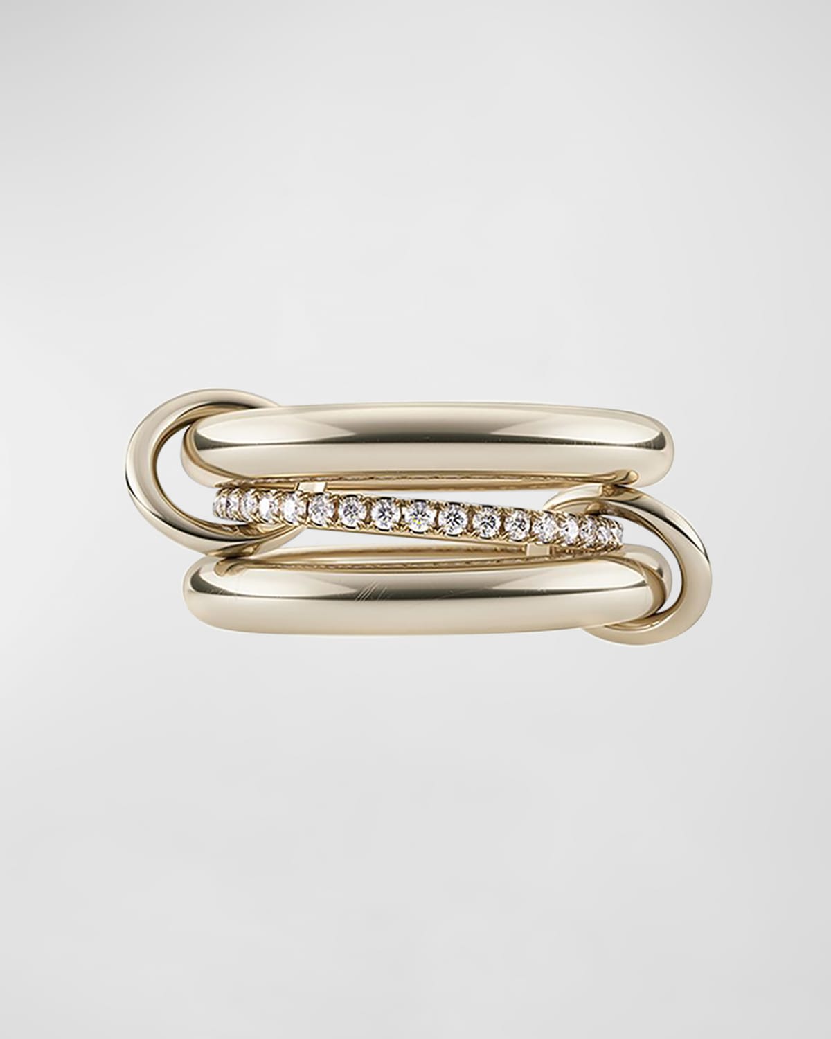 Shop Spinelli Kilcollin Libra 18k Diamond & Connector Ring In Gold