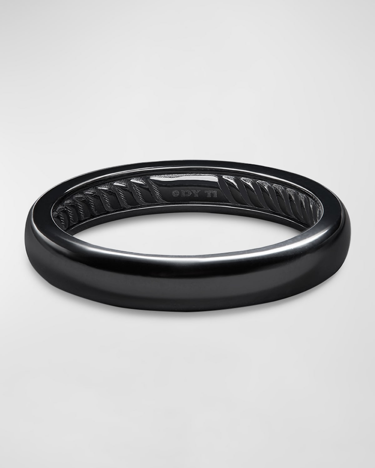 Shop David Yurman Men's Dy Classic Band Ring In Titanium, 4mm