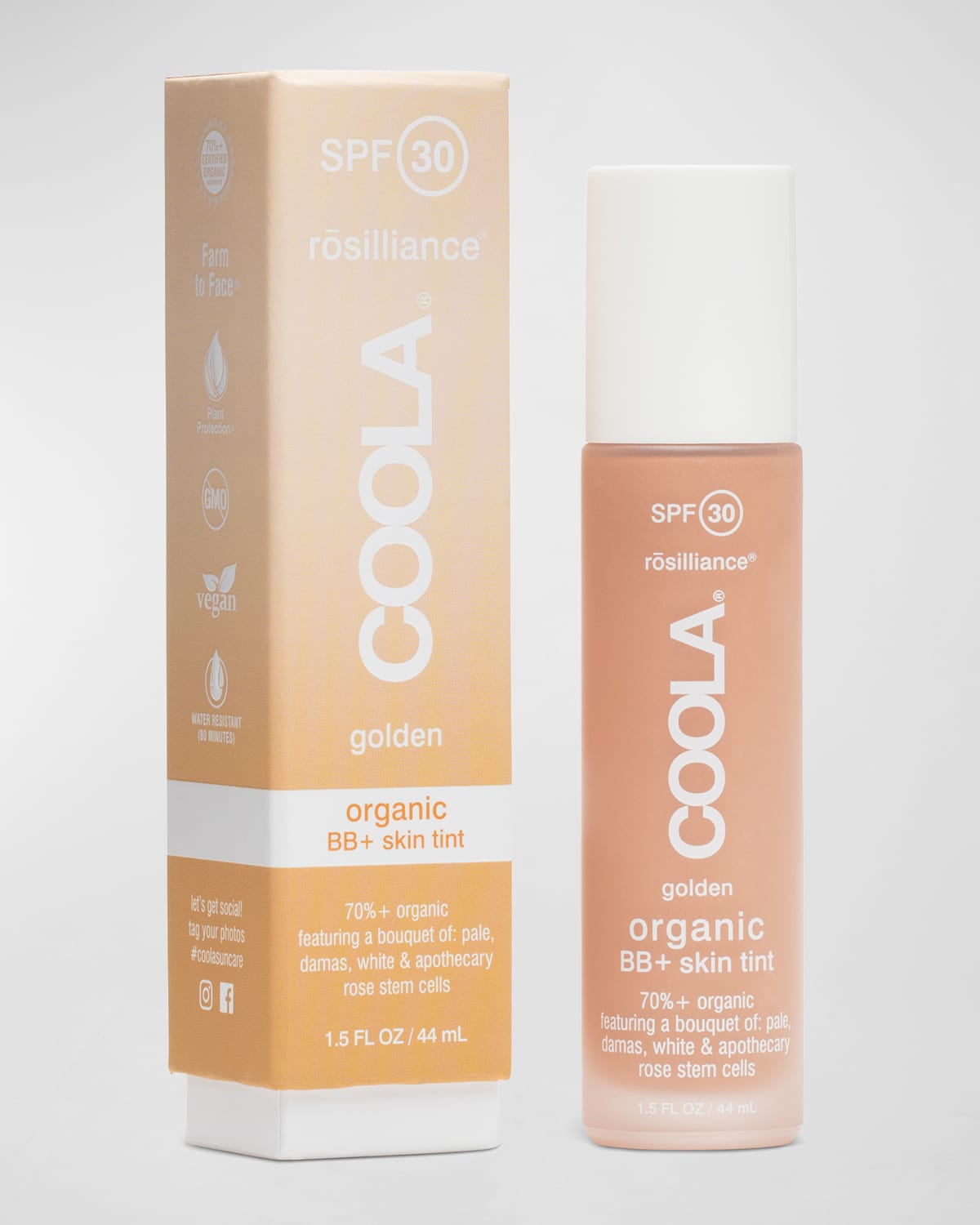 Coola Rosilliance Mineral Bb+ Cream Tinted Organic Sunscreen Spf 30, 1.5 Oz. In Golden