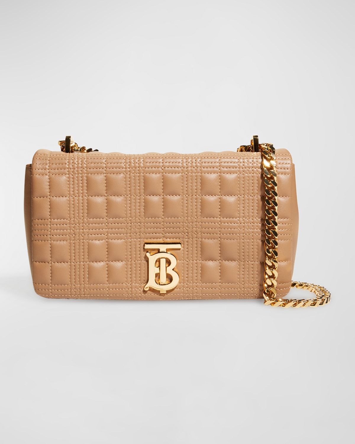 Burberry Small Tb Soft Crossbody Bag In Camel