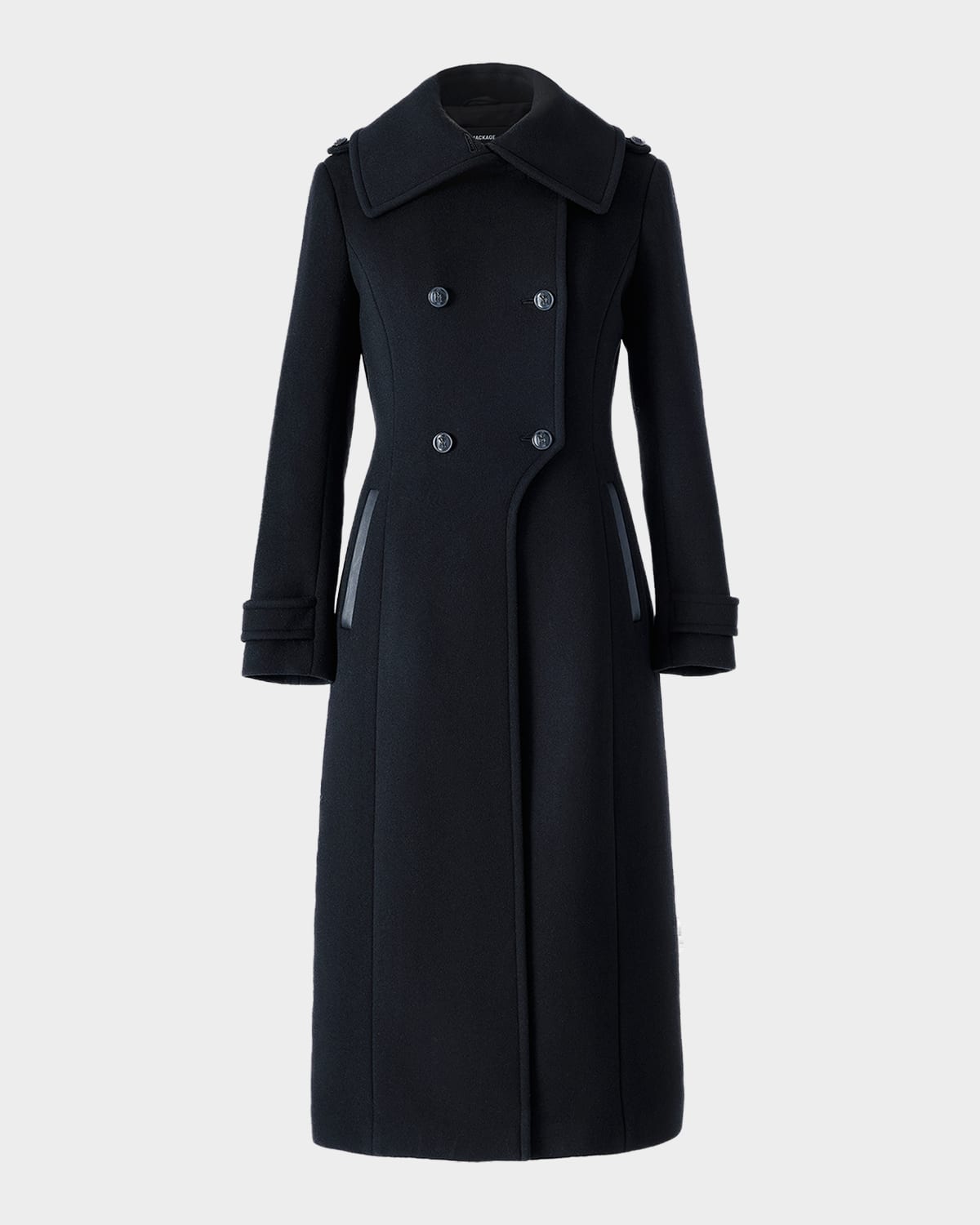 Mackage Elodie Double-Breasted Sparkly Long Coat