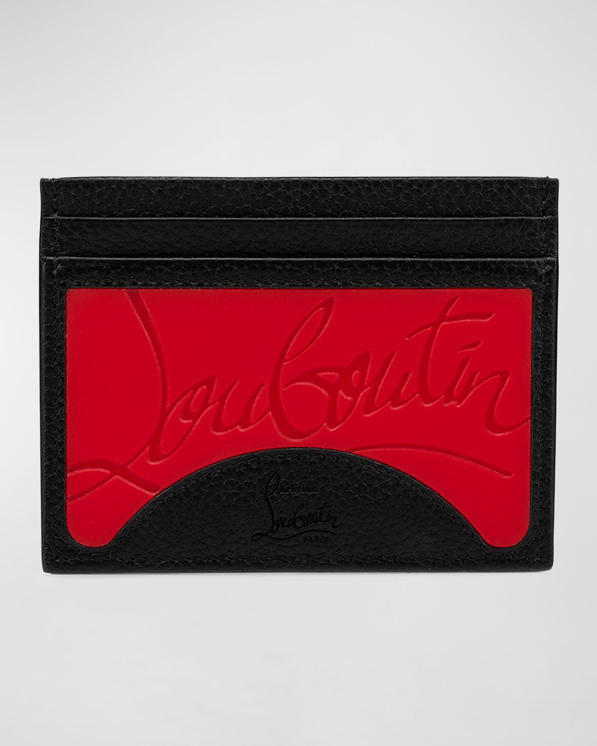 Christian Louboutin Men's Kios Red Sole Empire Card Case In Goose/goose