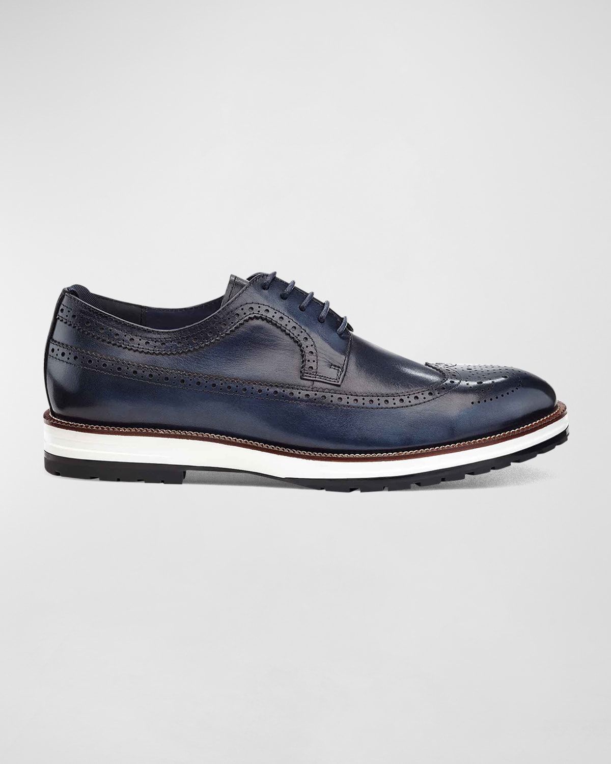 Men's Louis Hybrid Wing-Tip Leather Derby Shoes