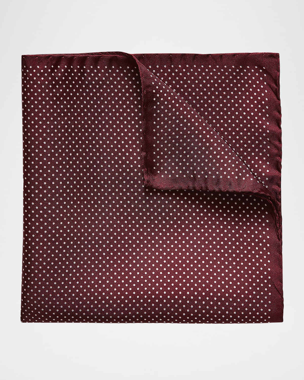 Eton Men's Polka Dot Pocket Square In Med Red