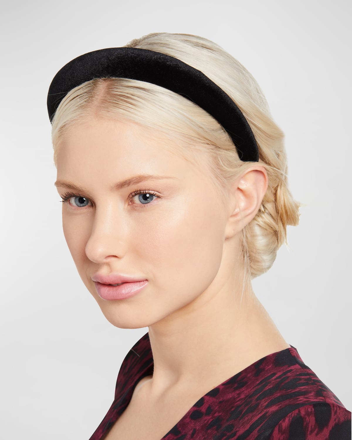 Jennifer Behr Tori Velvet Padded Headband In Black