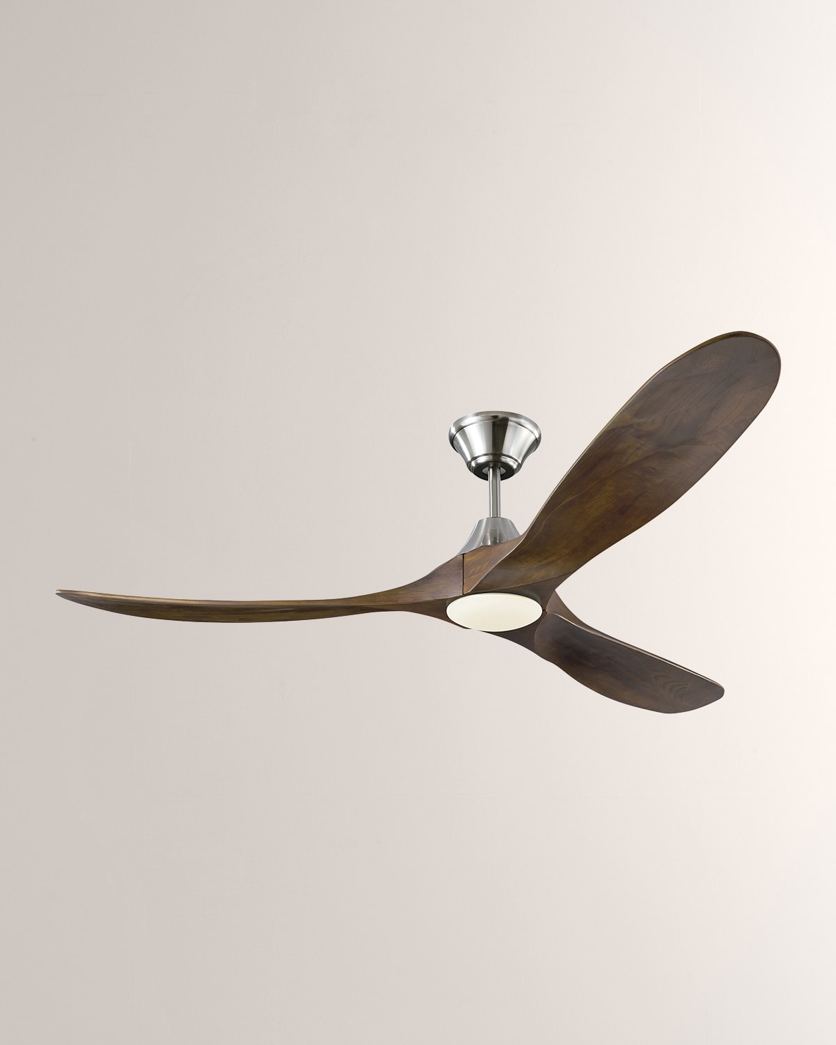 Shop Visual Comfort Fans 60" Maverick Led Ceiling Fan In Brushed Steel