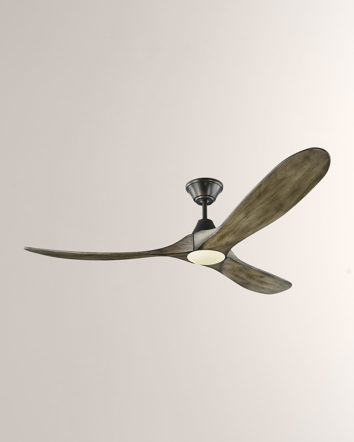 Shop Visual Comfort Fans 60" Maverick Led Ceiling Fan In Aged Pewter