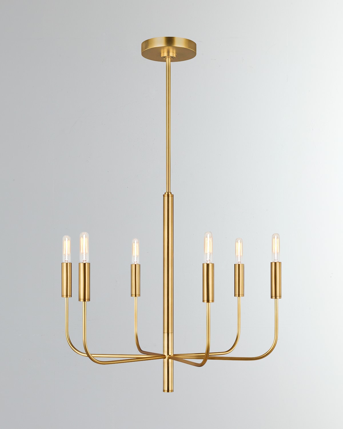 Shop Visual Comfort Studio 6 - Light Chandelier Brianna By Ellen Degeneres In Burnished Brass