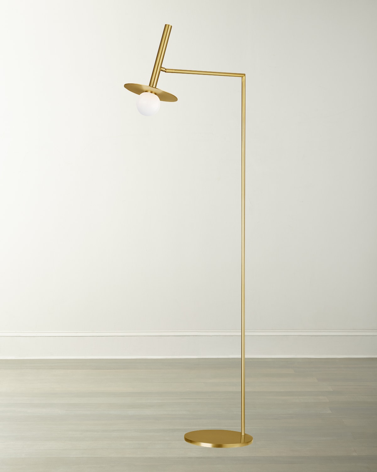 Shop Visual Comfort Studio 1 - Light Floor Lamp Nodes By Kelly Wearstler In Burnished Brass