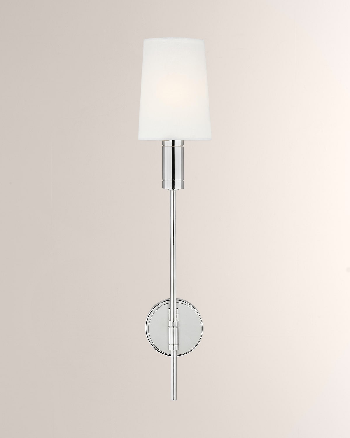 Shop Visual Comfort Studio 1 - Light Wall Sconce Beckham Modern By Thomas O'brien In Polished Nickel