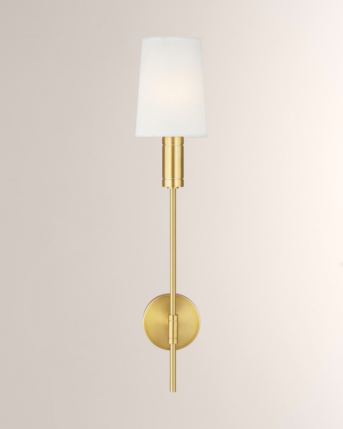Shop Visual Comfort Studio 1 - Light Wall Sconce Beckham Modern By Thomas O'brien In Burnished Brass