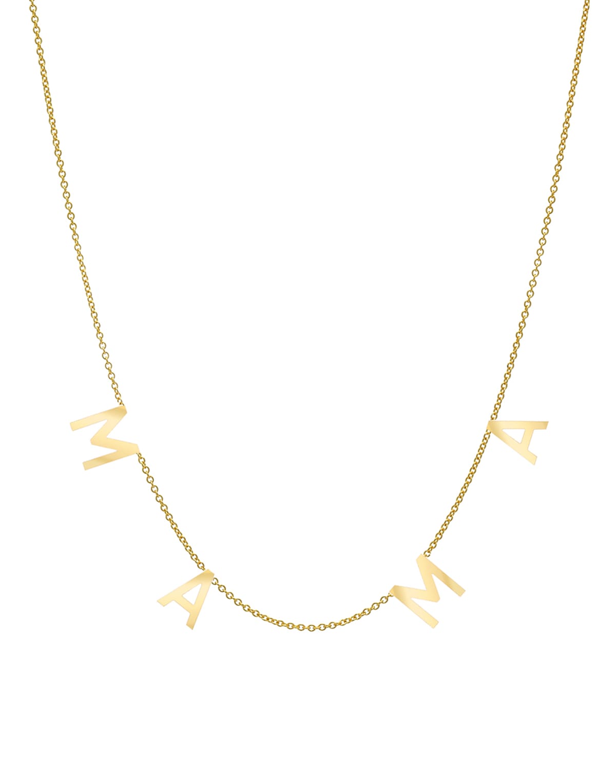 14k Spaced MAMA Necklace
