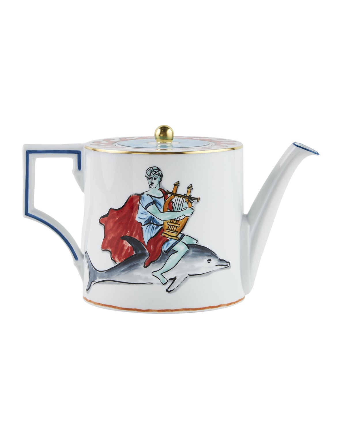 Ginori 1735 Neptune's Voyage Teapot, White