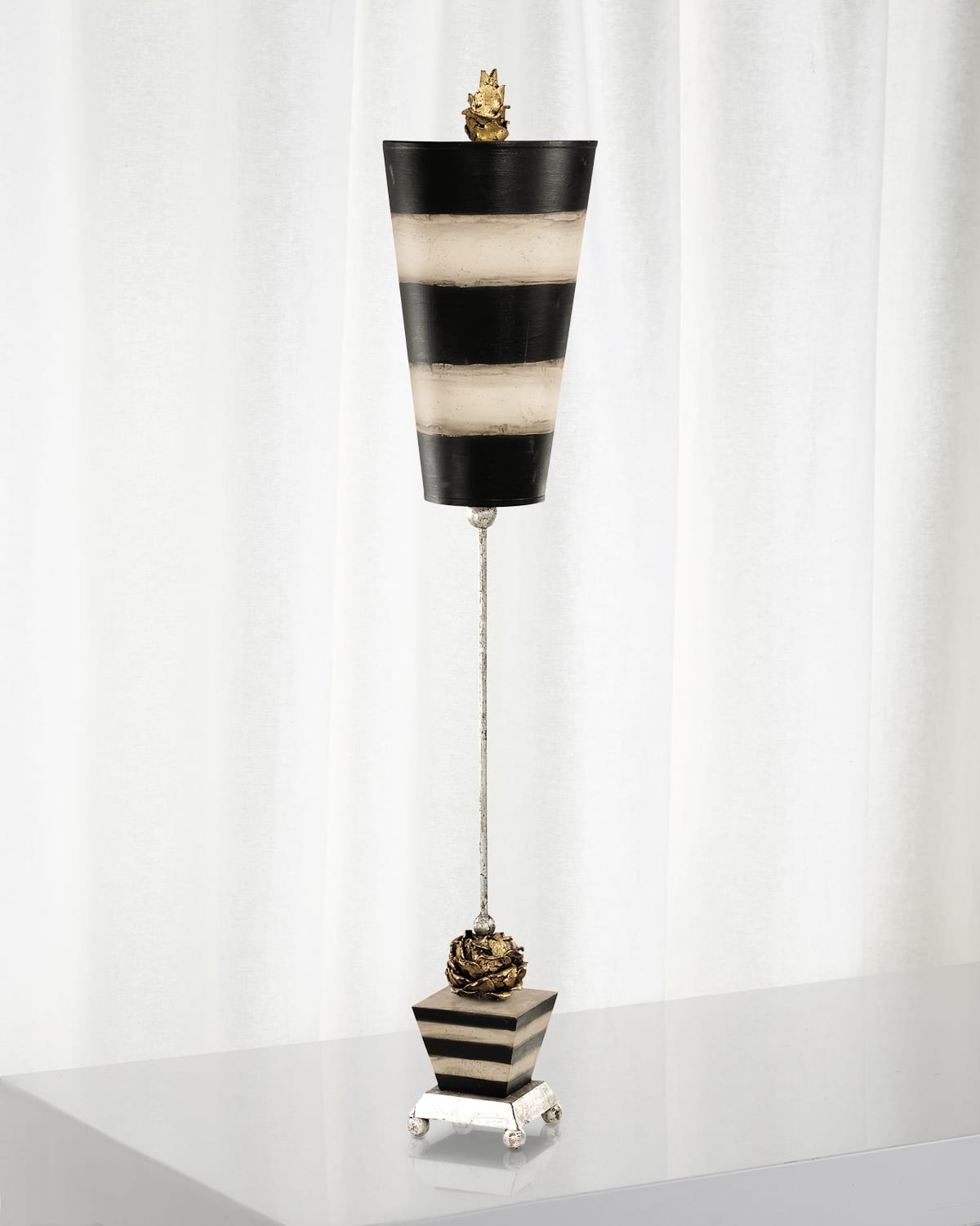 Shop Lucas + Mckearn Peony Table Lamp In Black And White