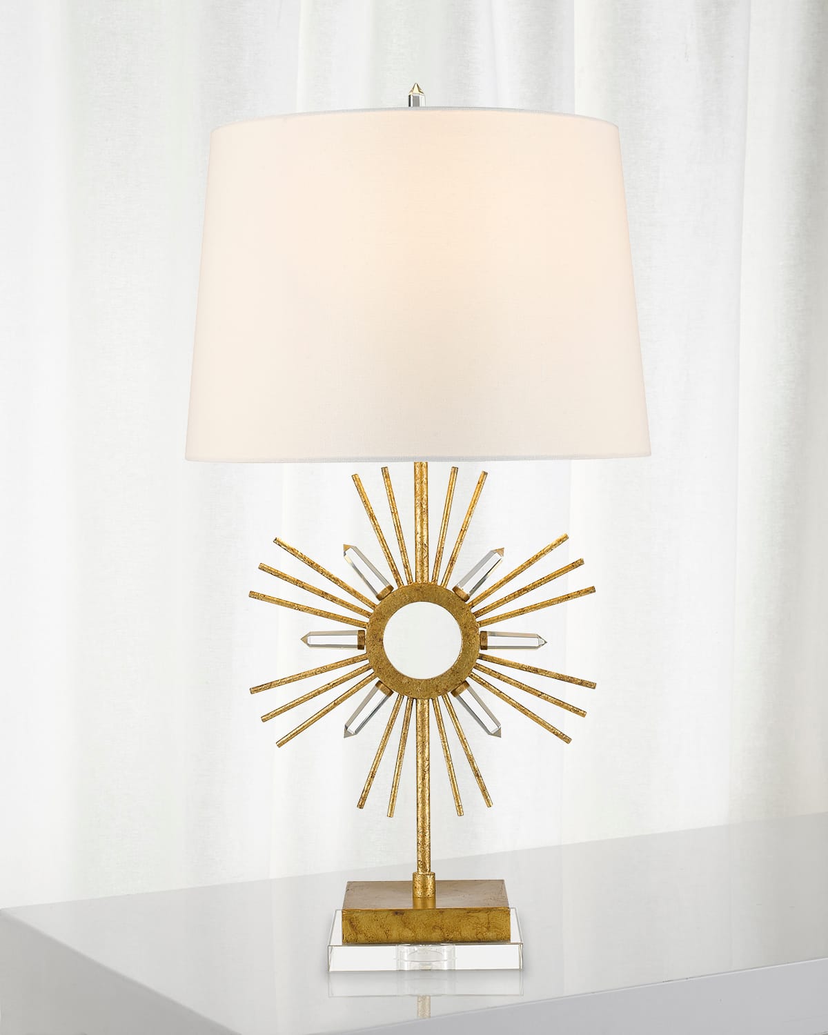 Shop Lucas + Mckearn Sun King Table Lamp In Gold