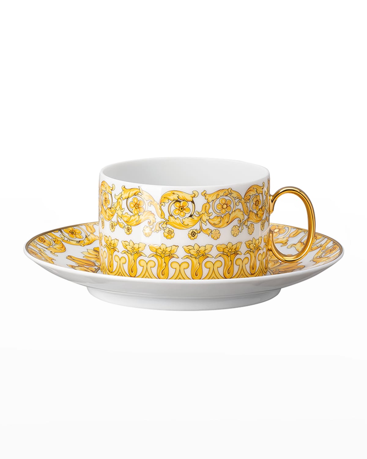 Shop Versace Medusa Rhapsody Tea Cup & Saucer In Gold