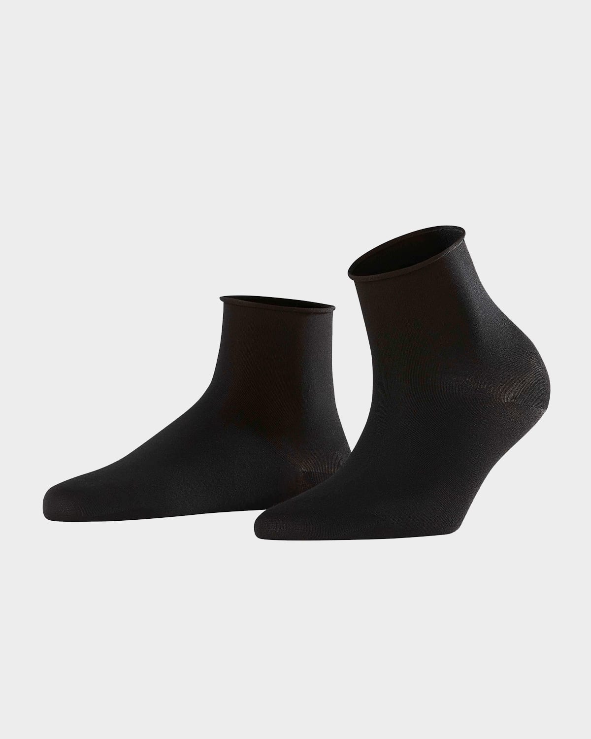 Falke Roll-top Touch Short Socks In Black