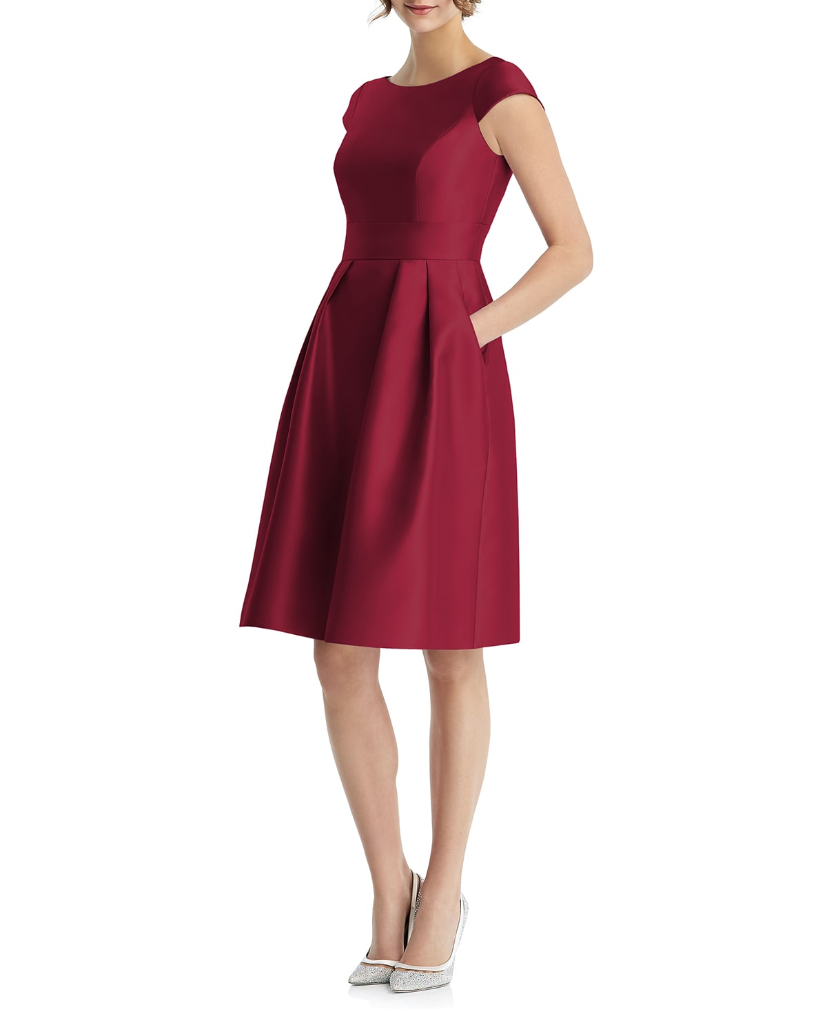 Alfred Sung Boat-Neck A-Line Dress | Smart Closet