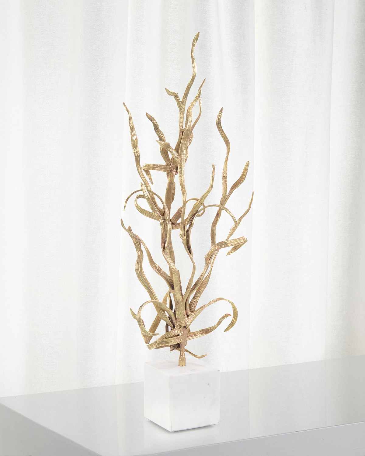 Shop John-richard Collection Grand Reed Sculpture In Gold