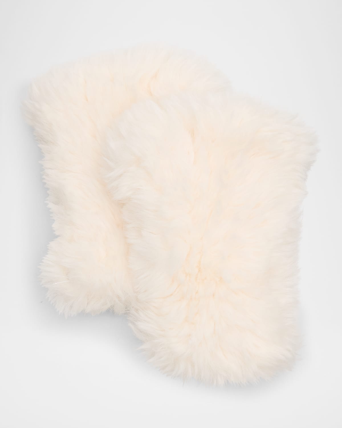 Faux Fur Knitted Fingerless Mittens