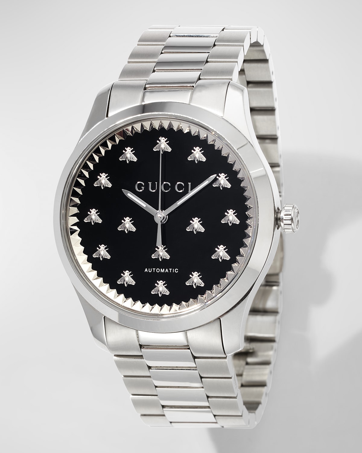 42mm Signature Bee Automatic Bracelet Watch with Black Onyx Dial