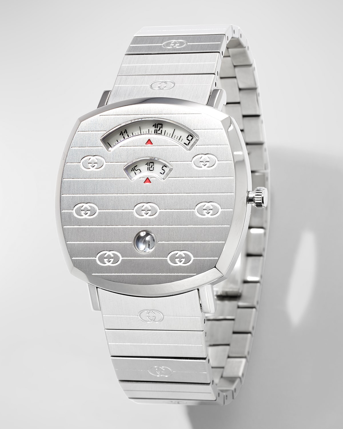 Gucci Men's Gucci Grip Square 3-Window Interlocking G Bracelet Watch