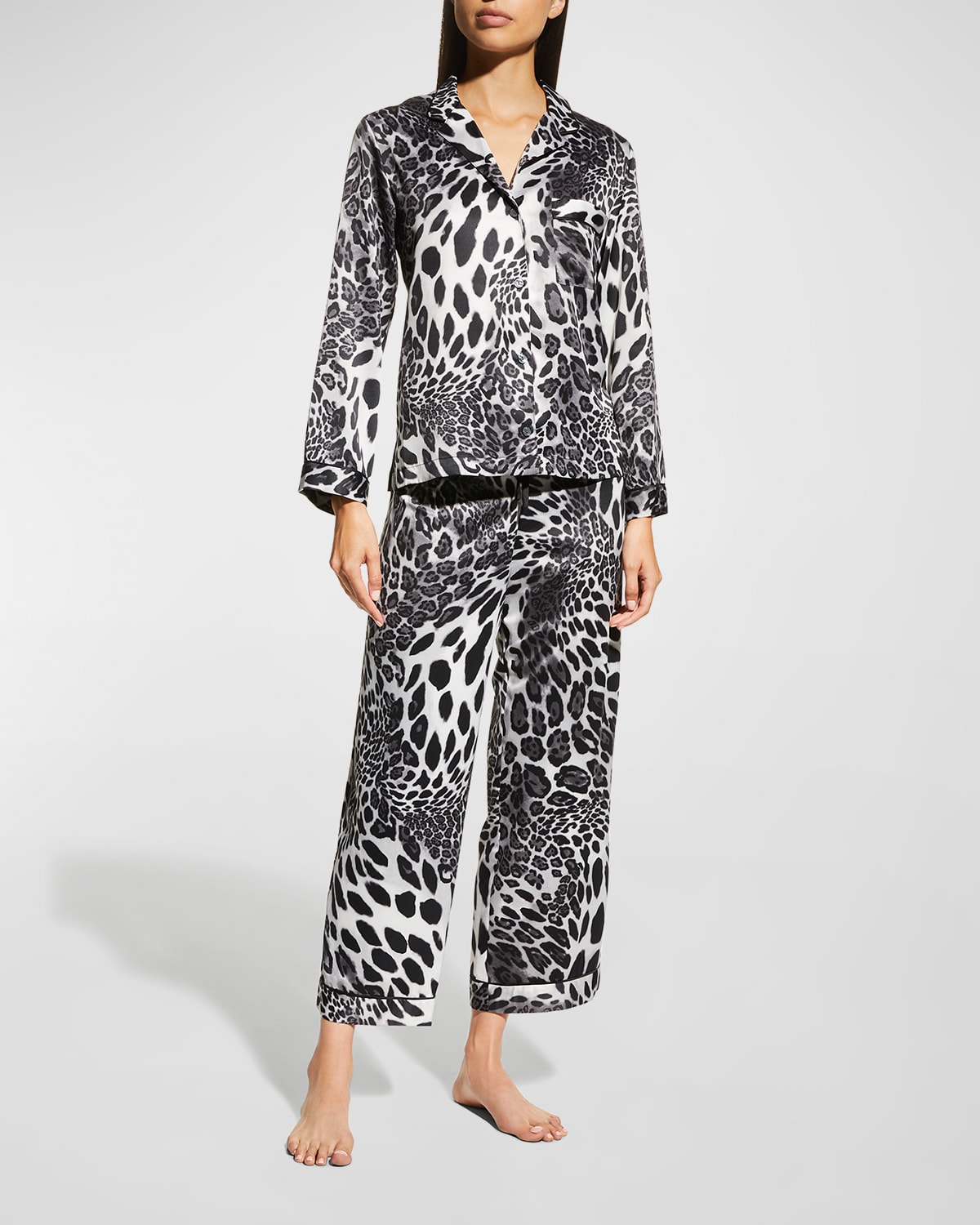 Luxe Leopard-Print Pajama Set