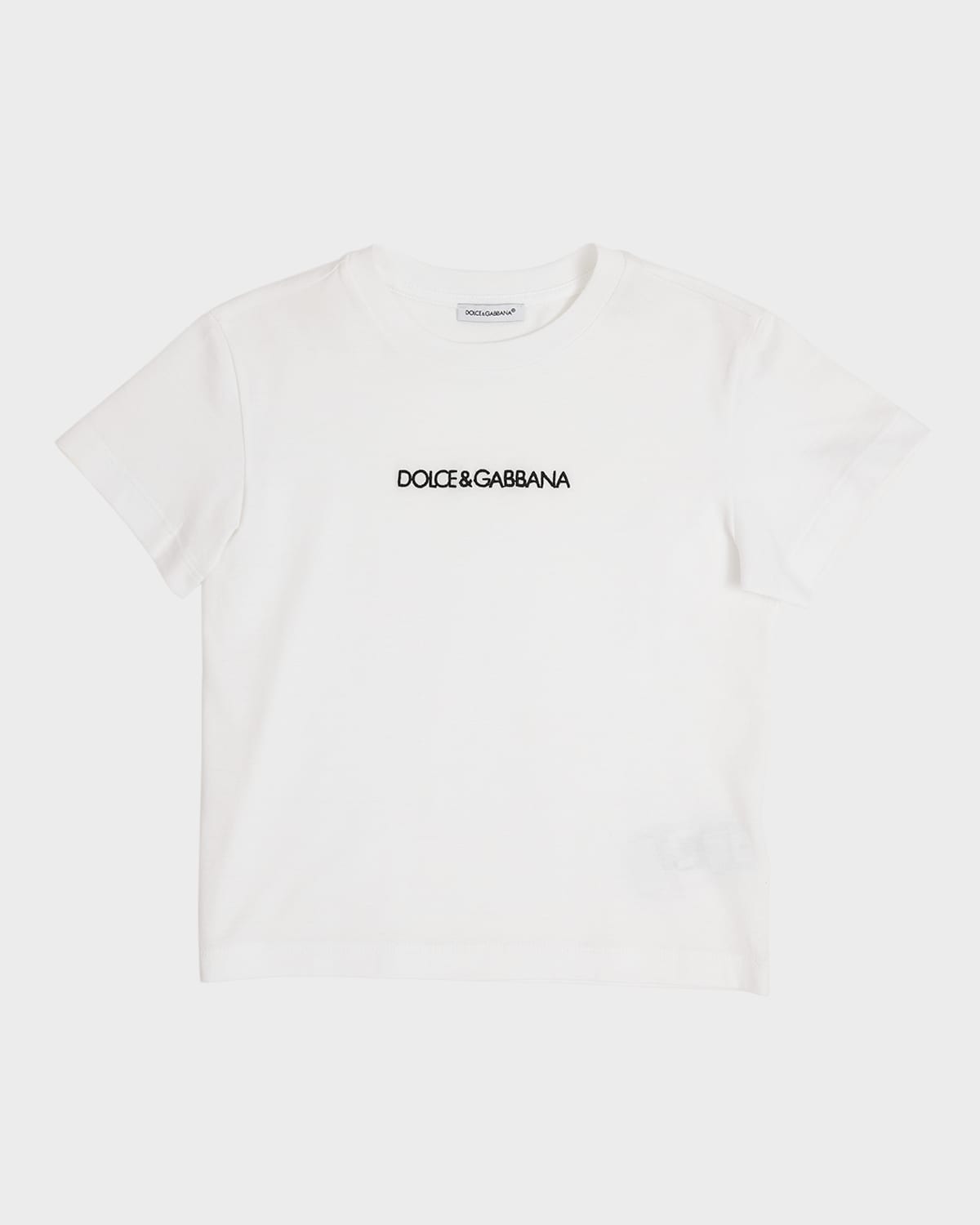 Shop Dolce & Gabbana Kid's Logo Short-sleeve T-shirt In White