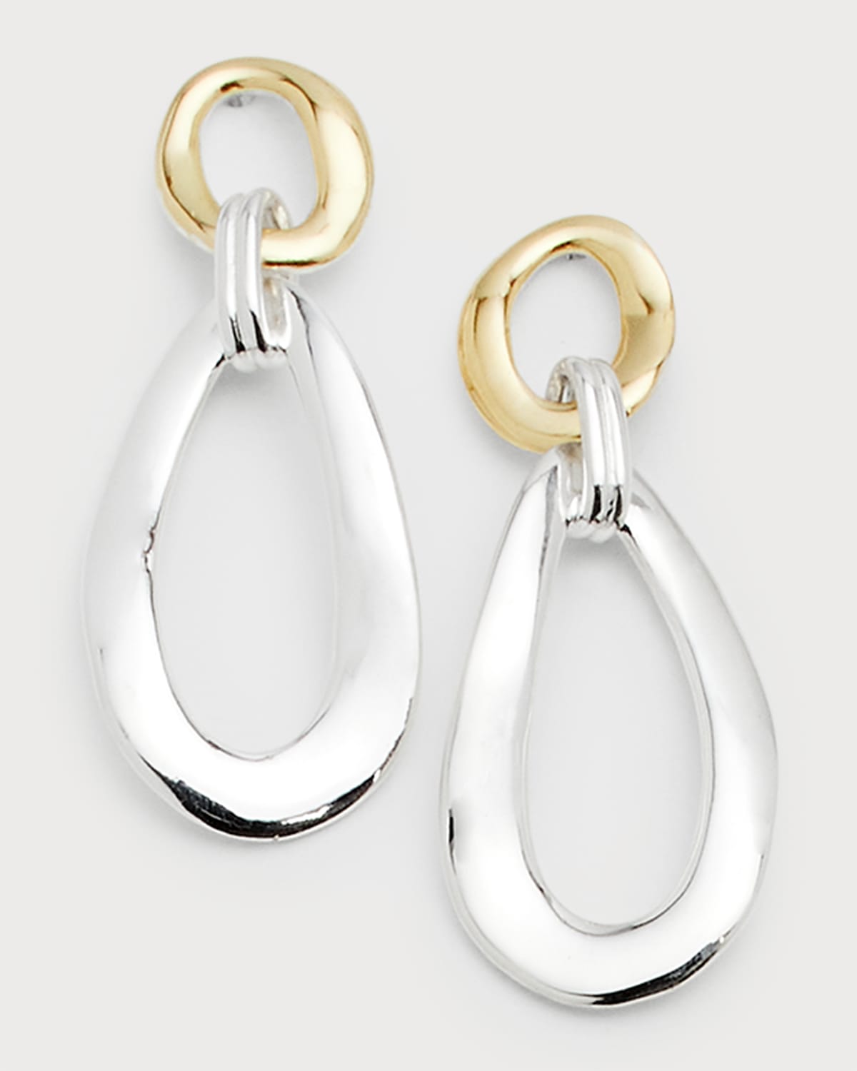 Ippolita Two-tone Snowman Oval-drop Earrings