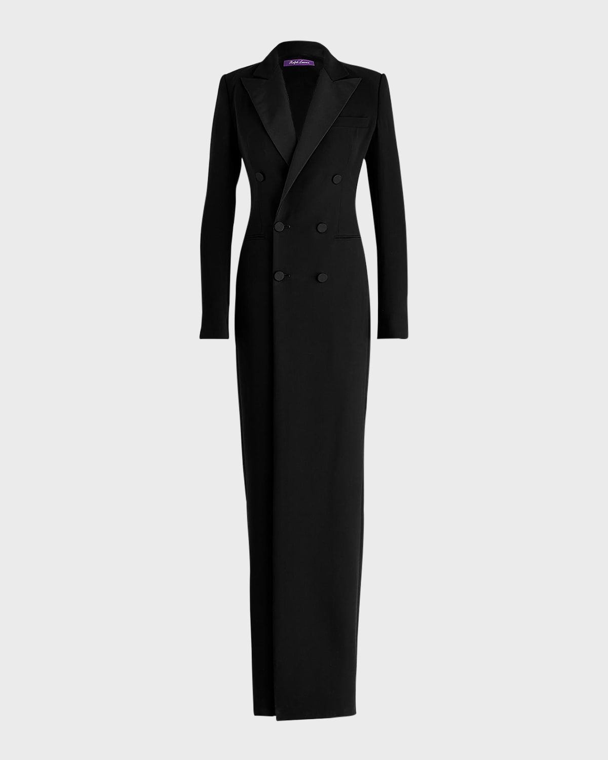 Polo Ralph Lauren Kristian Double-breasted Evening Dress In Black
