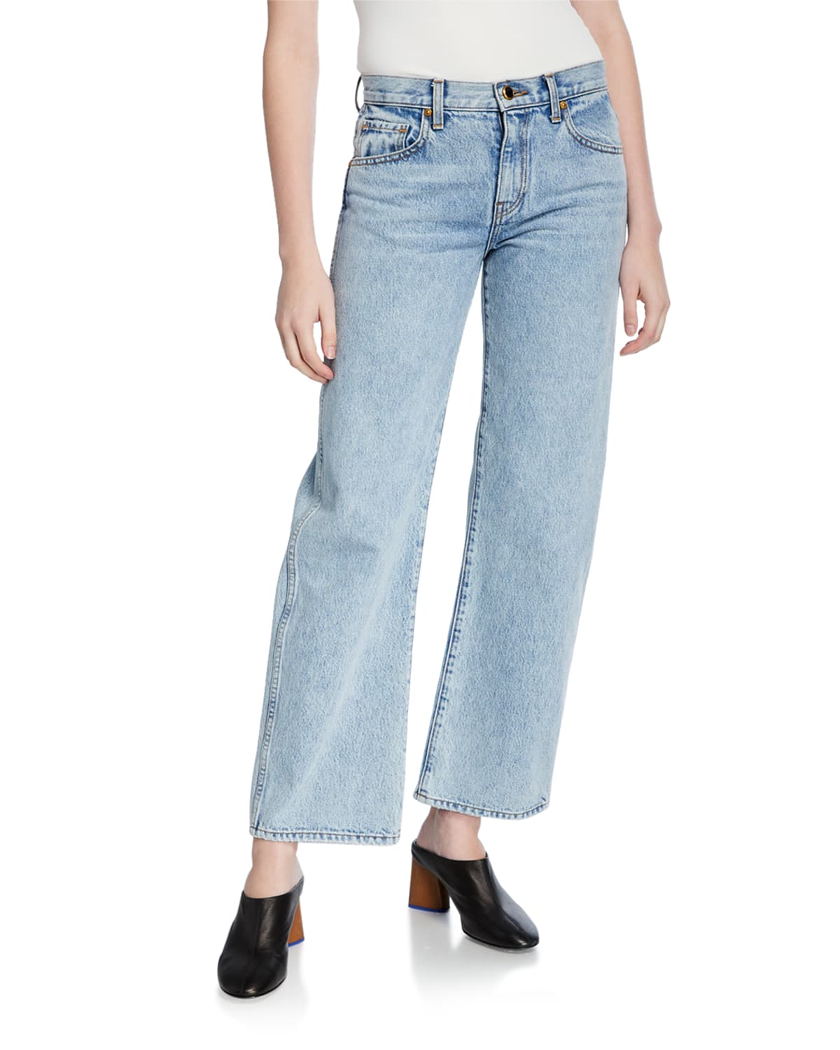 Khaite Kerrie Straight-Leg Crop Jeans